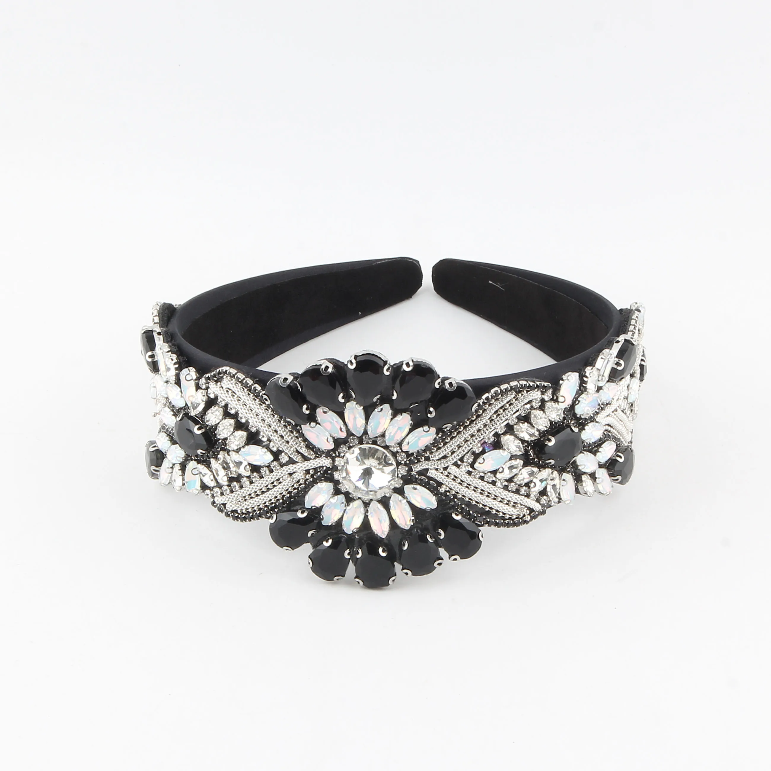 

Новая модная европейская и американская многоцветная повязка на голову в стиле барокко со стразами, изысканная и персонализированная повязка для волос 27