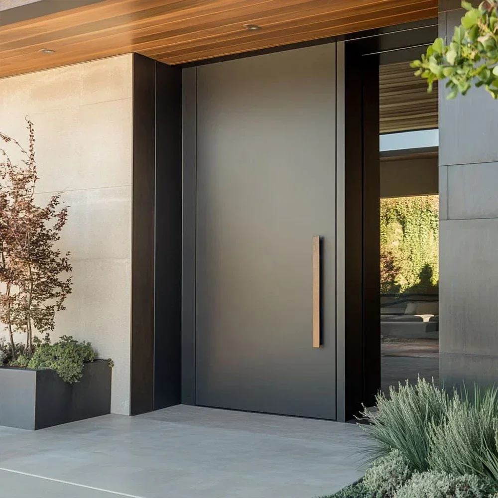 *IW% Entrance Door Exterior Entry Doors Thermal Break Aluminum Modern Security Front Casement Door for House Custom Home Decor