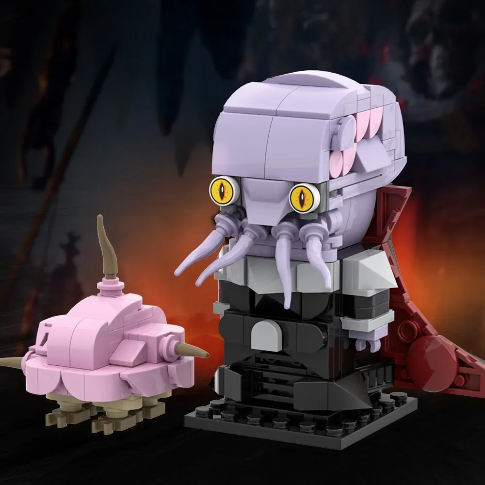 

Gobricks MOC Game Baldureds Devourings Demons Brickheadzs Building Blocks Model illithid Bricks Parasitic Monster Toy kids Gift