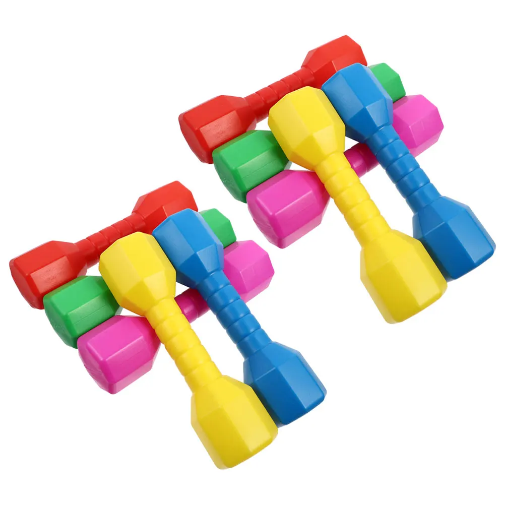 

10Pcs Kids Dumbbell Set Lightweight Safe Colorful Plastic Hand Weights Toddler Fitness Exercise Equipment Workout Toys for Kids