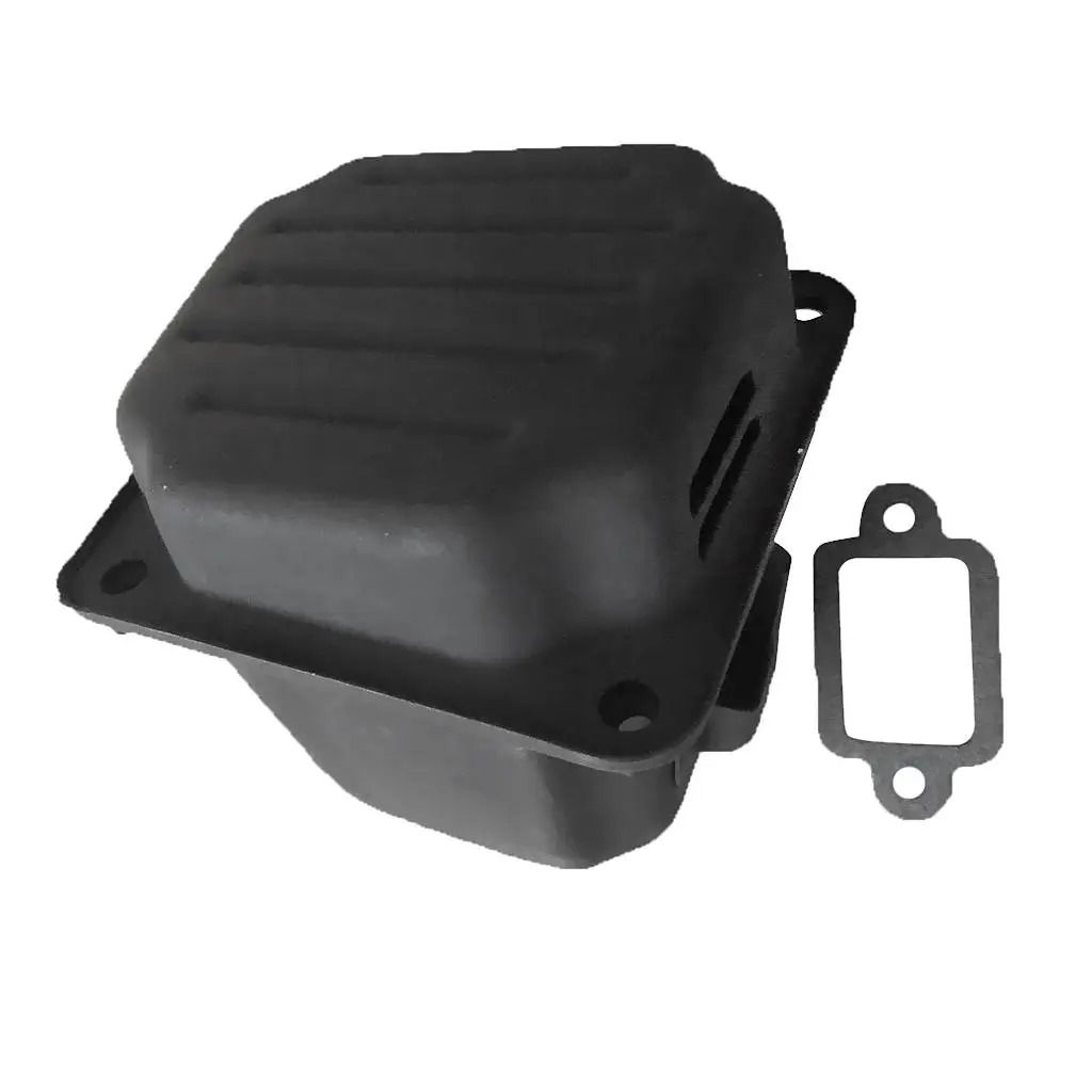 Chainsaw Muffler Exhaust Gasket Repalce Parts Black Plastic for Compatible 038 380 MS380 038AV Garden Tool Replacement