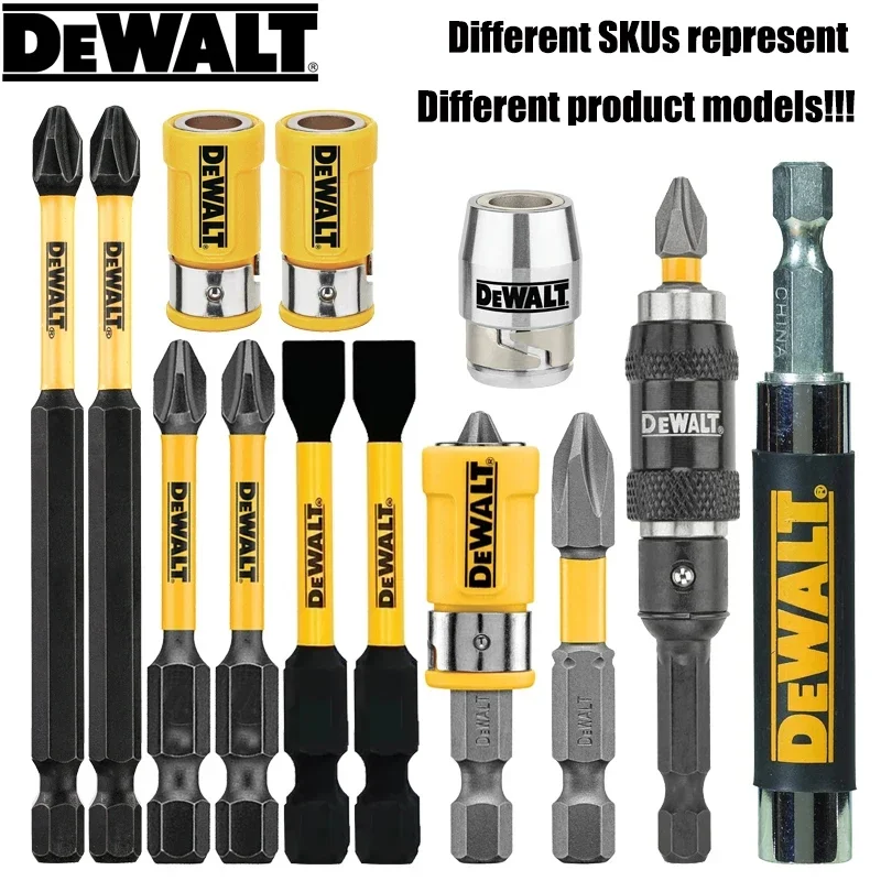 DEWALT Accessori per utensili Serie combinata con intaglio incrociato PH2 89MM 57MM 50MM Asta di prolunga per manica ad anello argento/giallo