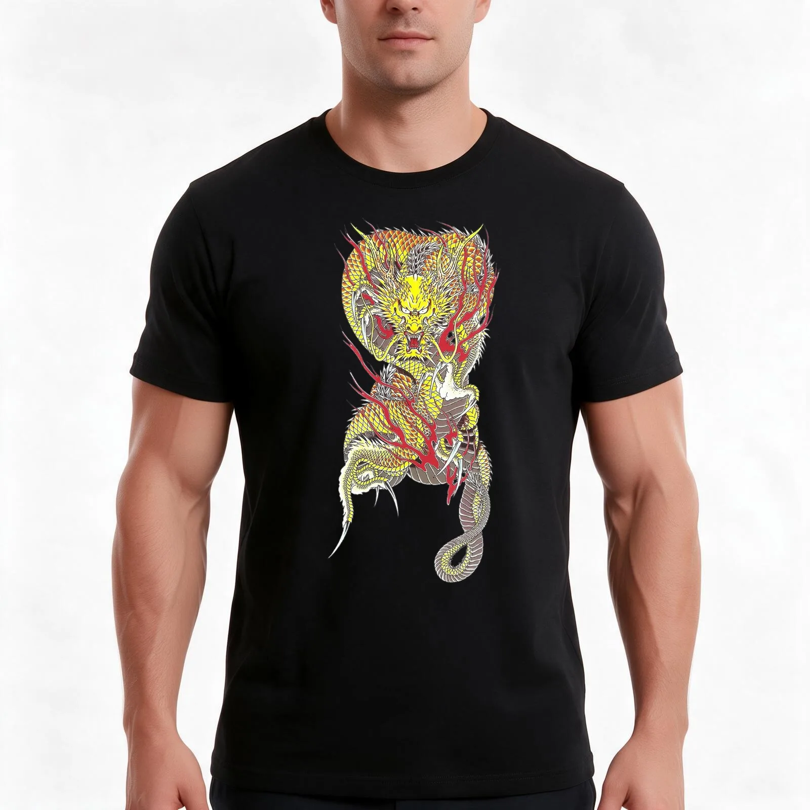 Yakuza Ryuji Goda Tattoo T-Shirt Summer Casual Cotton Tee Oversized Streetwear Tops Vintage Graphic Print Unisex Men Women