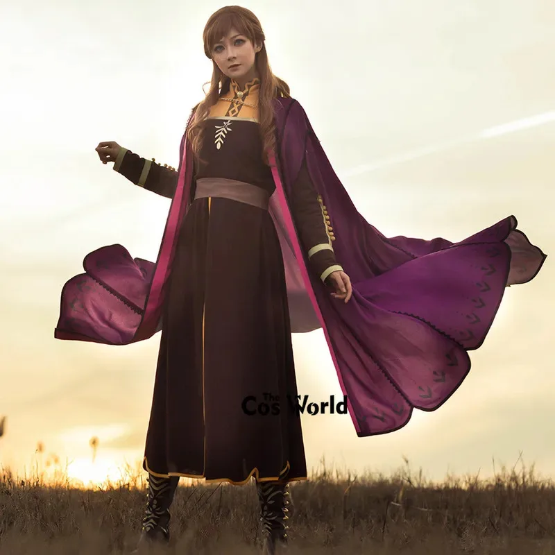 

COSda@Anna Princess Dress Halloween Christmas Outfits Customize Animated Film Movies Cosplay CostumesCOSda@