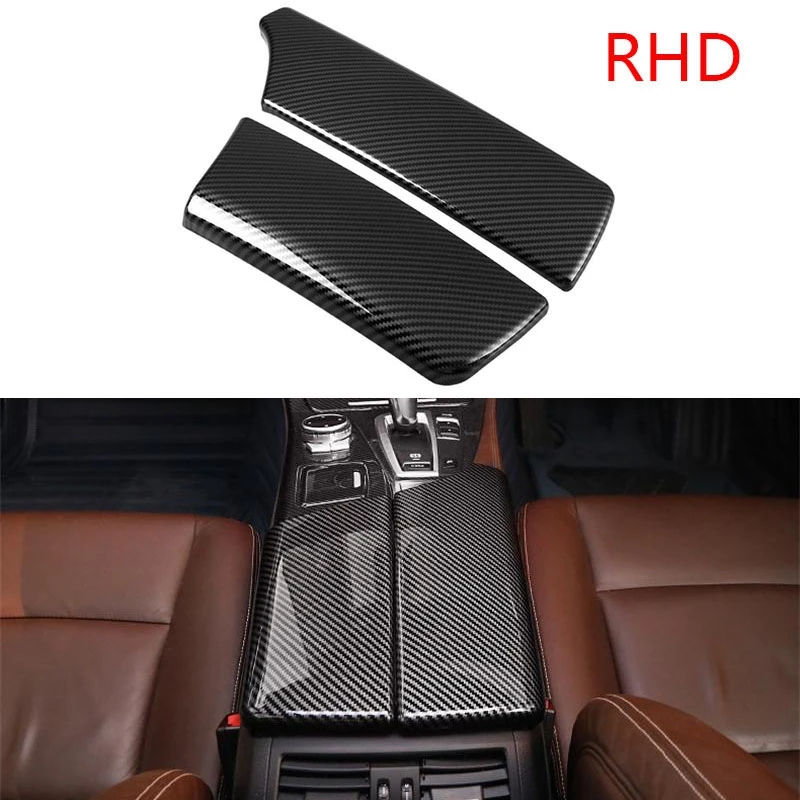 

Carbon Fiber Car Armrest Box Panel Cover Trim Center Console Decoration Stickers For BMW 5 Series F10 F18 2011-2017 RHD