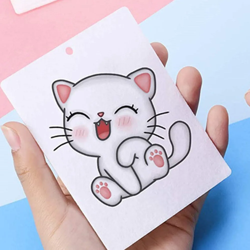 

Car Aromatherapy Tablets Felt Sublimation Blanks DIY Air Freshener Replacement Rope Heat Transfer Sheets Easy Clean Dry