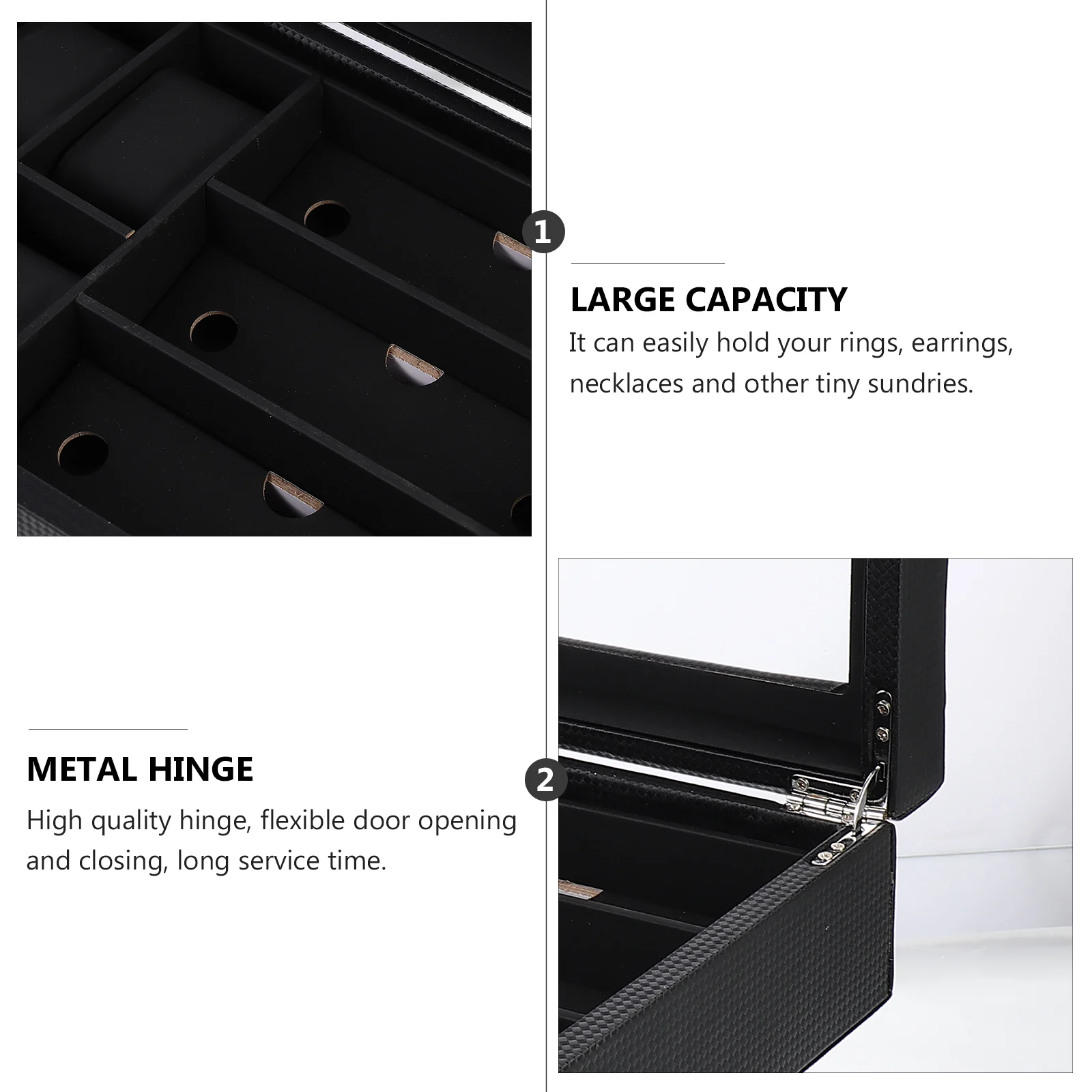 

Watch Sunglasses Box Black Pu ganizer Travel Eyeglasses Case Holder Premium Material Long Use Fine Workmanship Elegant Design