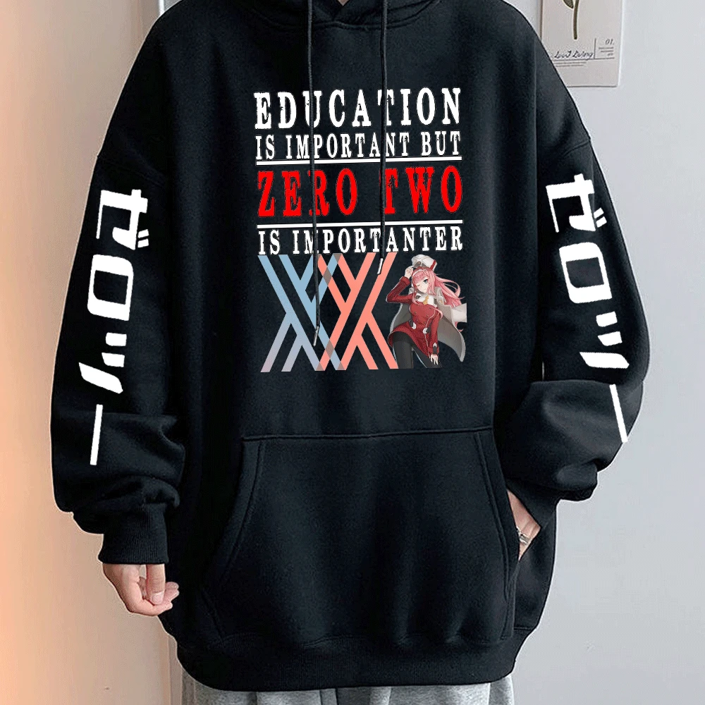 

Darling In The Franxx Anime Hoodie Zero TWO Beautiful Girl Print Sweatshirt Unisex Streetwear Loose Hip Hop Fleece Pullover Male