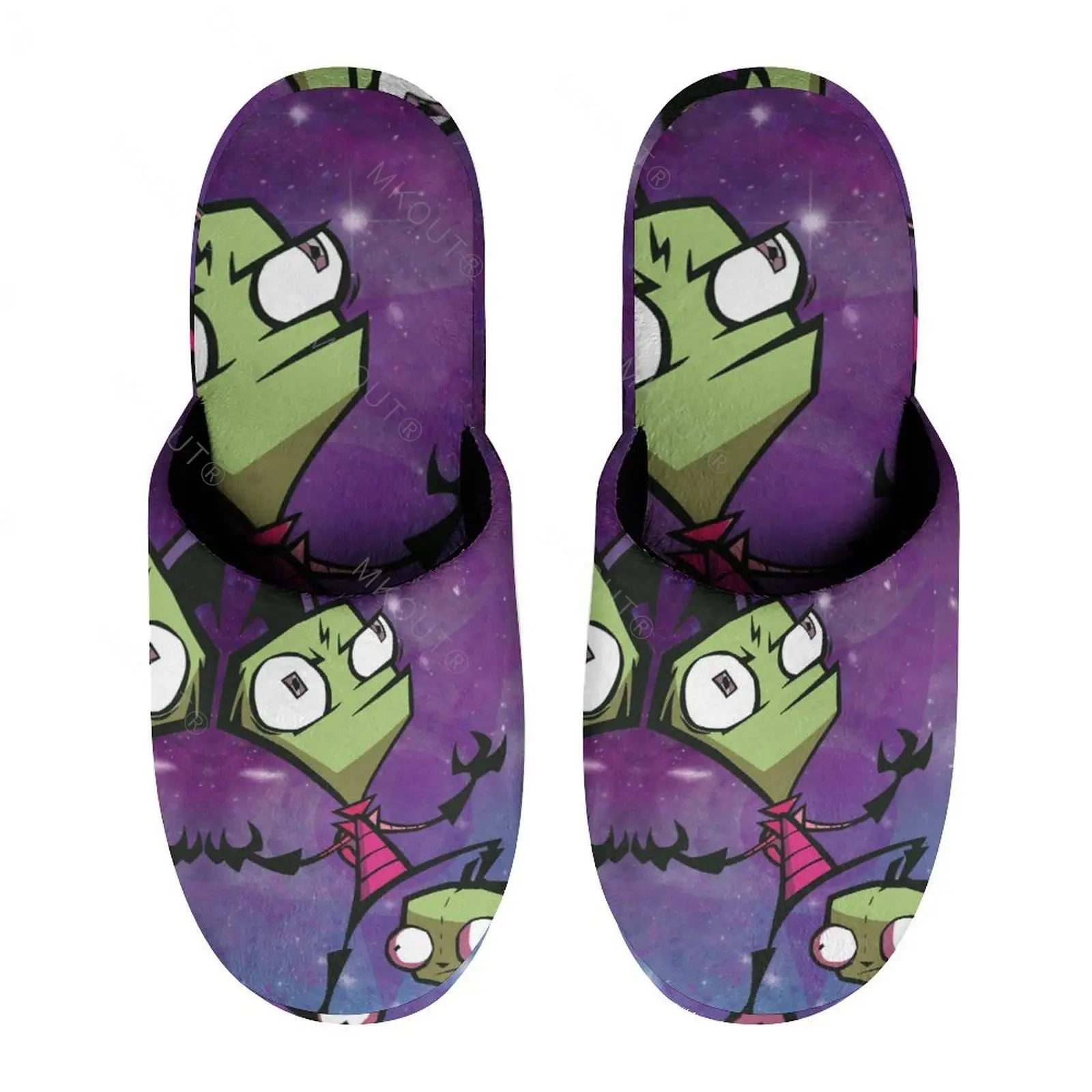 Invader Zim (13) Warm Cotton Slippers For  Men Women Thick Soft Soled Non-Slip Fluffy Shoes  Indoor House Slippers Sandles