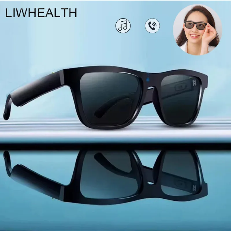 

Liwhealth New Smart glasses HIFI Music For Man Woman Bluetooth Headphone Driving Glasses For Xiaomi Apple Hands-free Call HD MIC