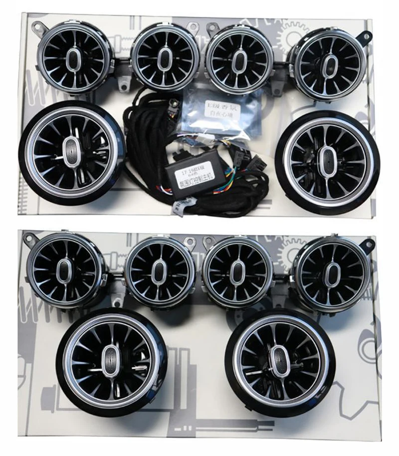 

Front Console Air Condition Ambiance Lamp AC Vent Outlet Turbo Style For Mercedes Benz E Class W213 2015-2020
