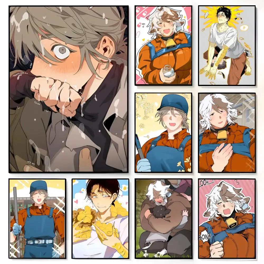 BLRomantic Yaoi Japanese Anime M-Mr. A's F-Farm Poster American Film Mural Home Kinderzimmer Wanddekoration Druck