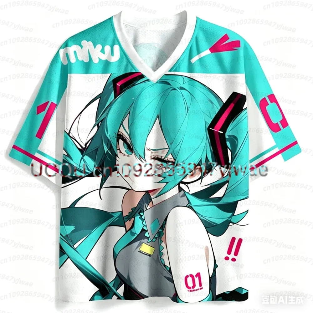 Damen Virtual Idol Hatsune Miku Sporttrikot Kurzarm Kinder/Erwachsene Kawaii Rollenspiel Atmungsaktives, schnell trocknendes Damen-T-Shirt – Detail 10