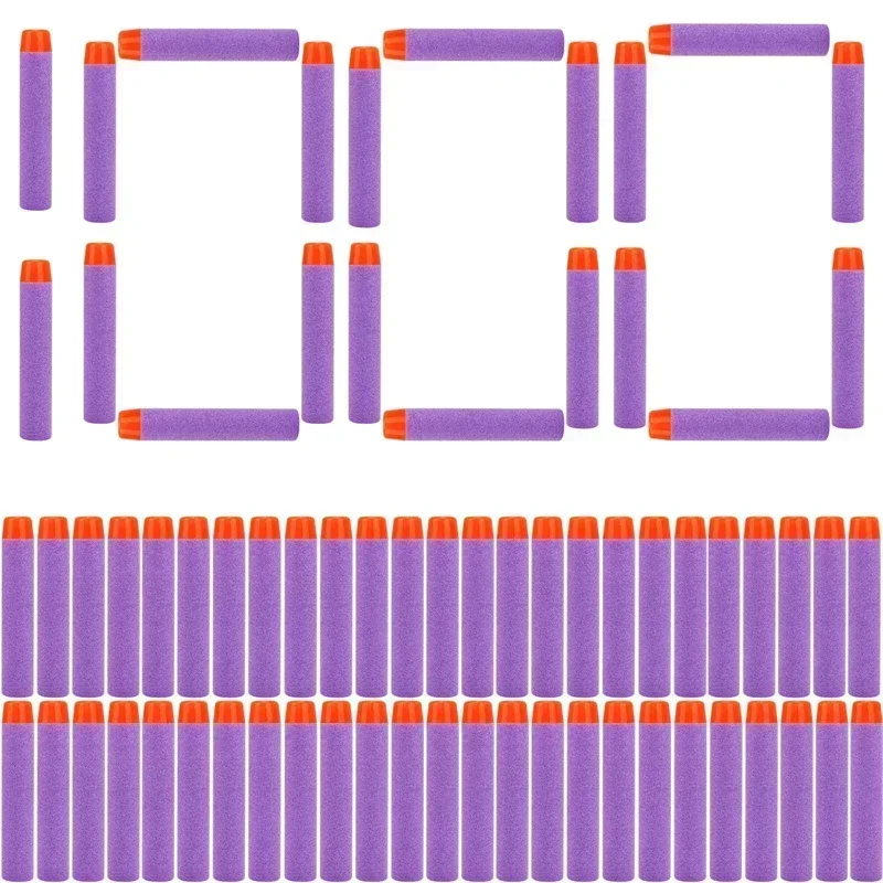 YPurple Solid Round Head Bullets 7.2cm For N-strike Elite Series Blasters Foam EVA Refill Darts Kids Toy Guns Accessories