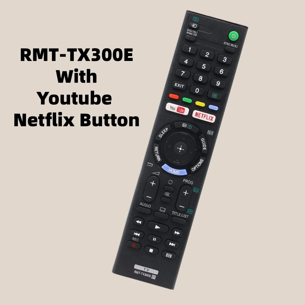 

RMT-TX300E Led Smart TV IR Remote Control for Sony LCD for Youtube/Netflix Button KD-55XE8505 KD43X8500F RMT-TX300P KD65X7000E