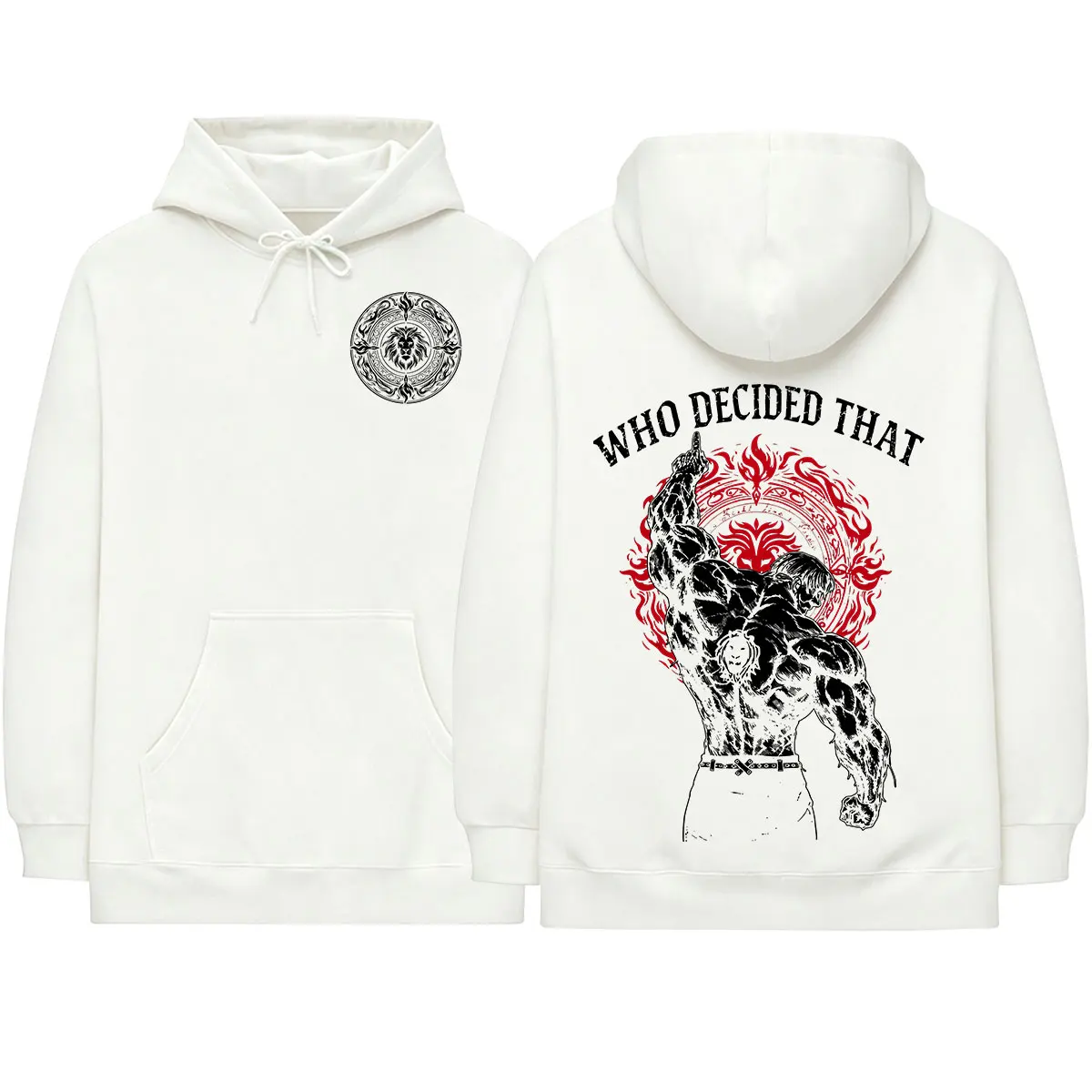 Anime Die Sieben Todsünden Escanor Manga Hoodies Herren Damen Kleidung Mode Fleece Langarm Kapuzenpullover Streetwear – Detail 7