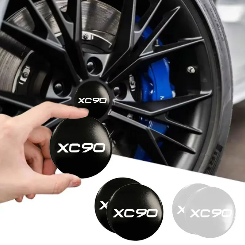 Car Wheel Center Cap with logo Car Wheel Center Caps Stickers Badges for Volvo XC90 Accessories Sticky resistance Senior sense