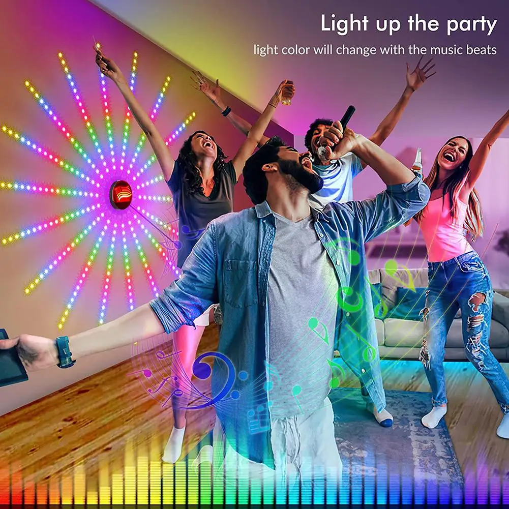 5V Led Strip Verlichting Met Afstandsbediening 213 Dynamische Modi 16 Miljoen Kleuren Slim Vuurwerk Licht Voor Slaapkamer Decor Dropshipping