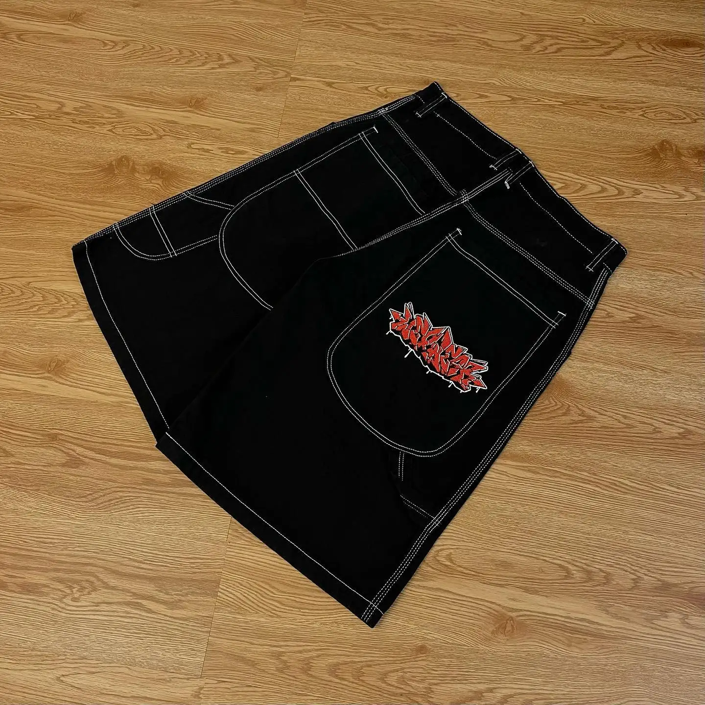 Wexwear Embroidery Skateboarding Y2k Shorts For Women Harajuku 2025 Letter High Waisted Shorts Graphic Streetwear women clothing