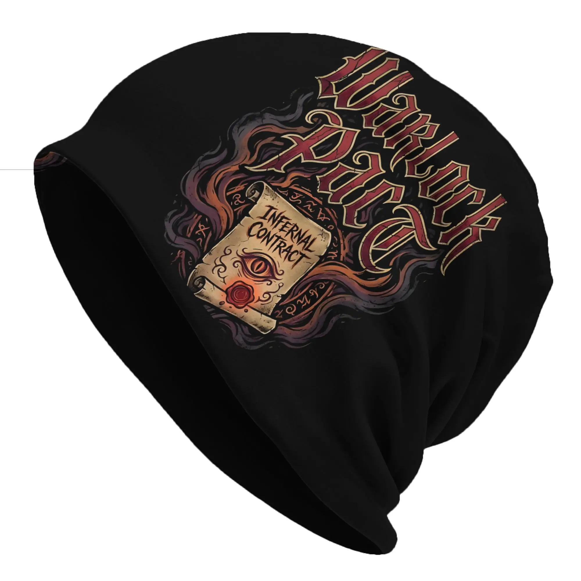 Gorros  Baldur Gate  Fashion Hats  Warlock Pact Contract Thin Hat Bonnet Special Skullies Beanies Caps Men Women's Earmuffs