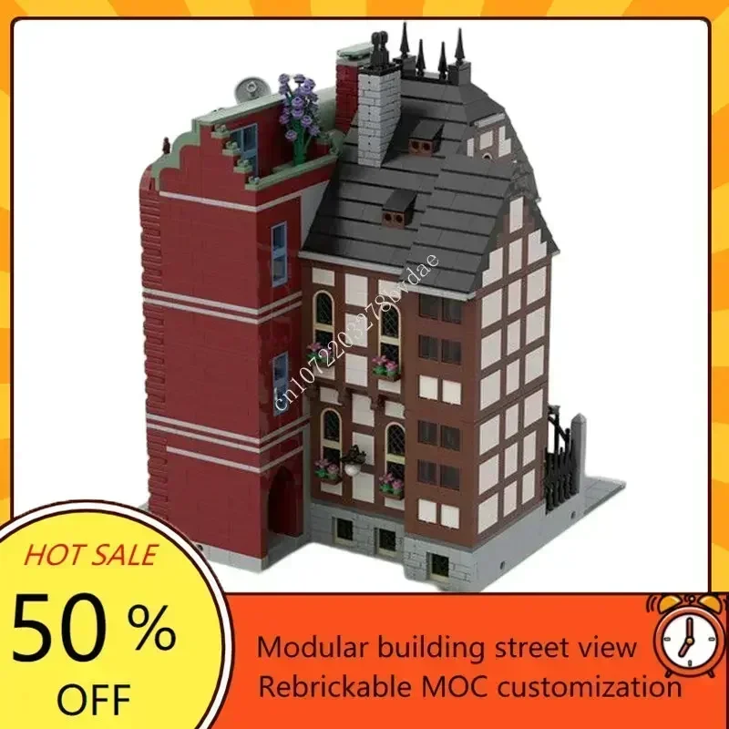 3007 pçs loja de música modular moc personalizado vista rua modelo arquitetura criativa diy montagem educacional quebra-cabeça brinquedo presente