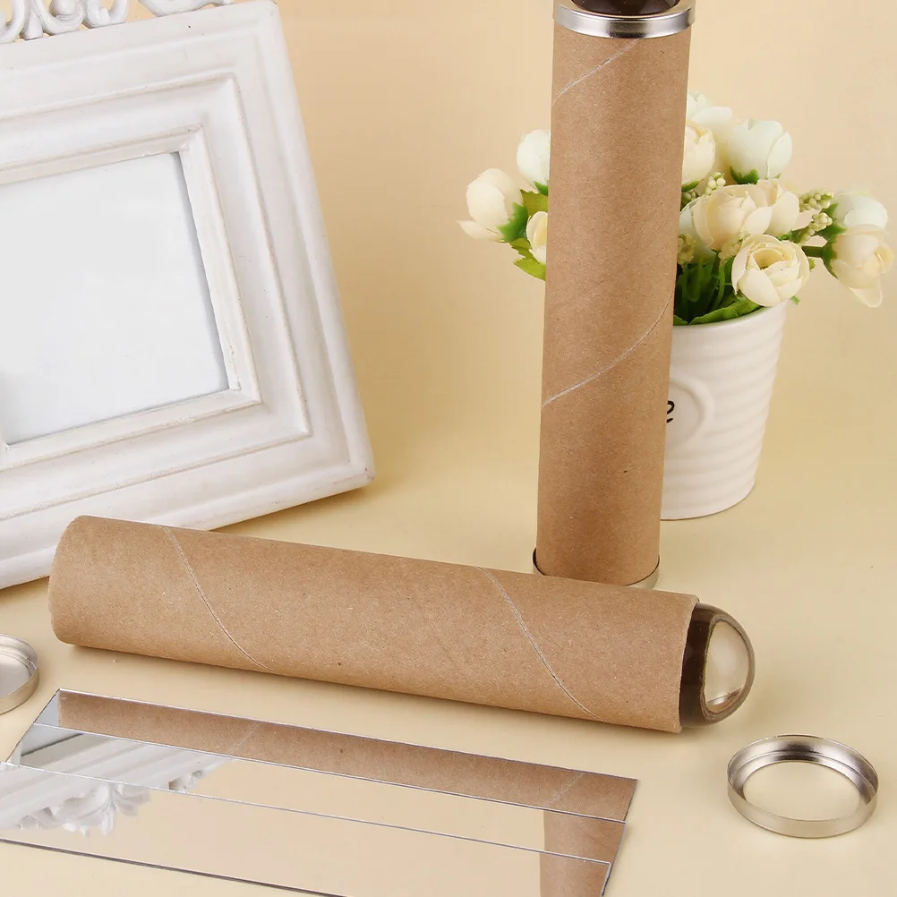 

2pcs Kaleidoscope Kit Diy Paper Tube Craft For Kids Handmade Crystal Ball Design Homemade Making Set Fine Craftsmanship Unique