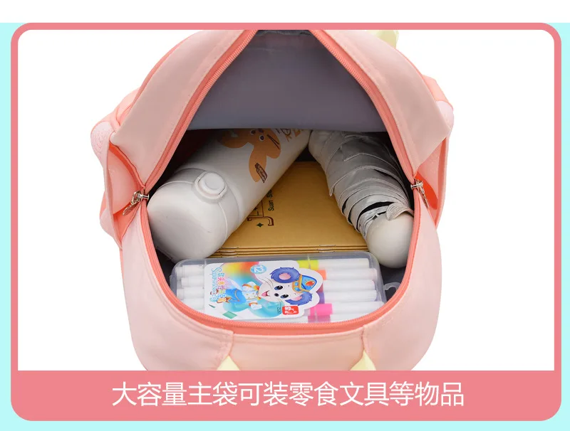 Cute Cartoon Shark Backpack for Kindergarten Kids,Easy-Carry Toddler School Bag for Boys Girls,Children Bookbag,Back to School view 3