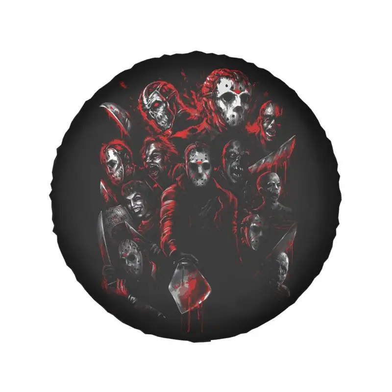 Scream Horror Movie Tire Cover 4WD 4x4 SUV Halloween Spare Wheel Protector for Jeep Wrangler 14