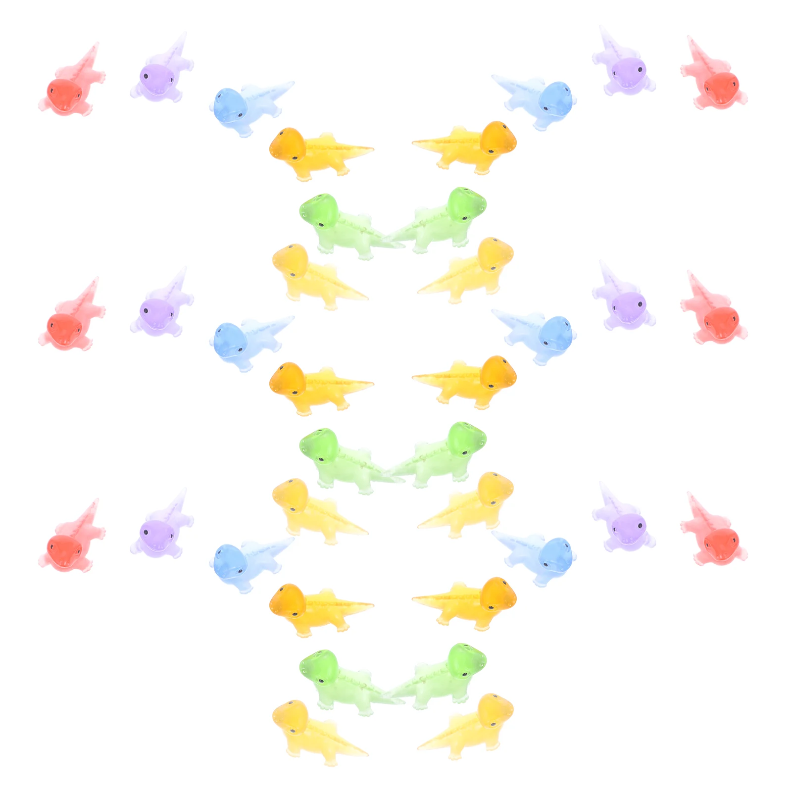 36 قطعة سحلية متوهجة صغيرة الراتنج الحرفية الحيوان لطيف مكتب ديكور للمنزل حديقة مكتب منضدية