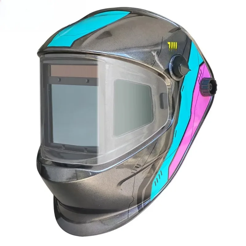 

dimming welding helmet welding machine face protection wide view 103x90mm, with side window, safe and comfortable solar energy