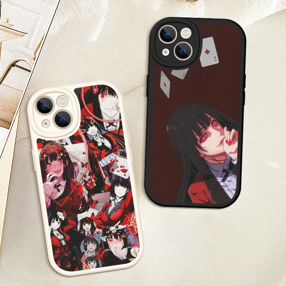 

Japanese Anime Kakegurui Jabami Yumeko Phone Case Hard Leather For iPhone 16 13 12 Mini 11 14 Pro Max Xs X Xr 7 8 Plus Fundas