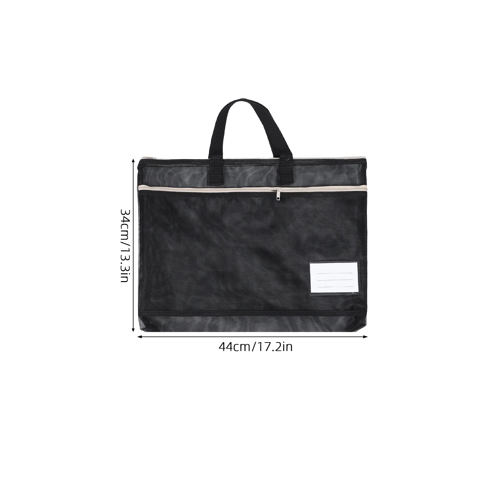 2pcs A3 Large Capacity Mesh Zipper Document Bag Durable Nylon Art Portfolio Organizer For Posters School Office Travel Storage