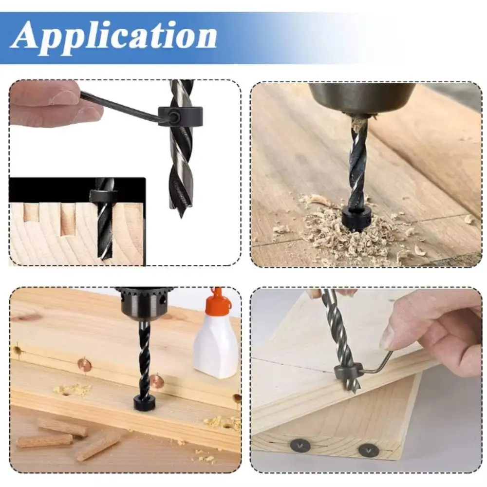 Accessories Steel Drill Stop Collar Adjustable Metric Depth Limiter Ring Press Lock Shaft Positioner Woodworking
