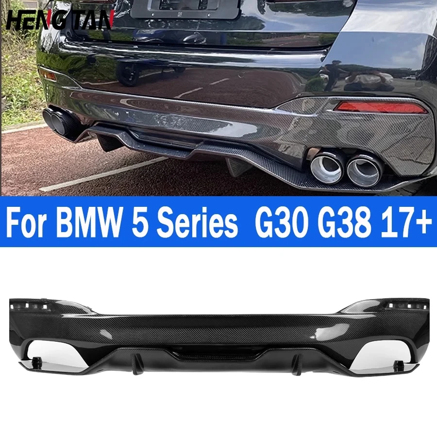 For BMW 5 Series M5 F90 G30 G38 540i 530i Carbon Fiber Rear Lip Diffuser Back Bumper Spoiler Shunt Small upgrade body kit