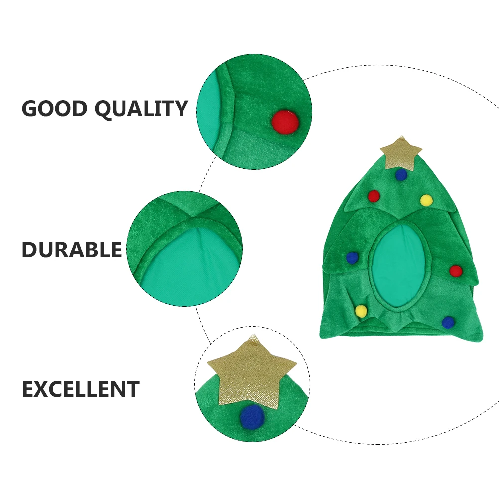 

1pc Face Christmas Tree Hat Decorative Xmas Party Prop Festival Xmas Full Face Hat Headdress Carnival Costume Accessory