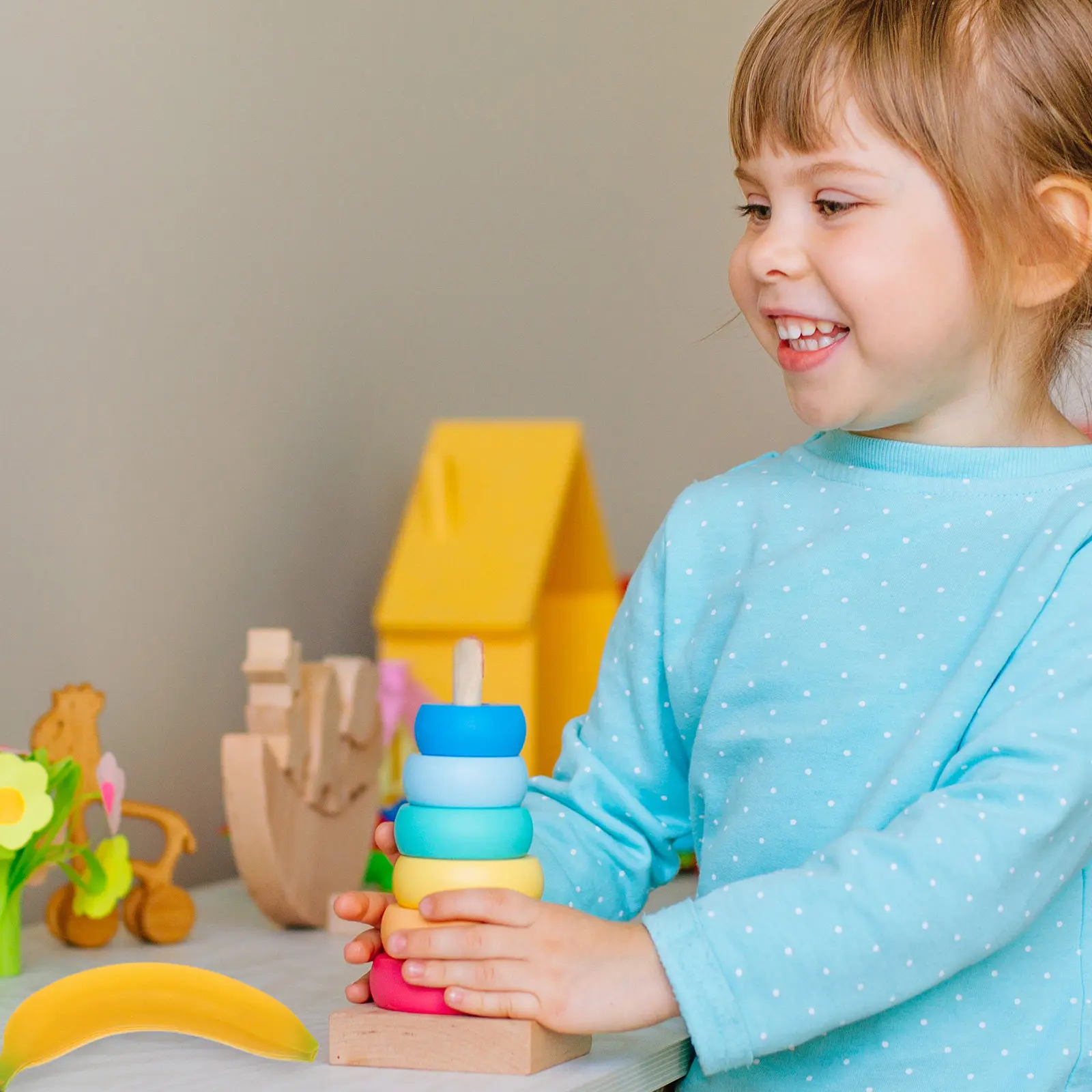 Instrumento Musical de Percusión con Sonido de Plátano para Niños, Maraca Educativa para el Aprendizaje Temprano, Instrumento Sensorial