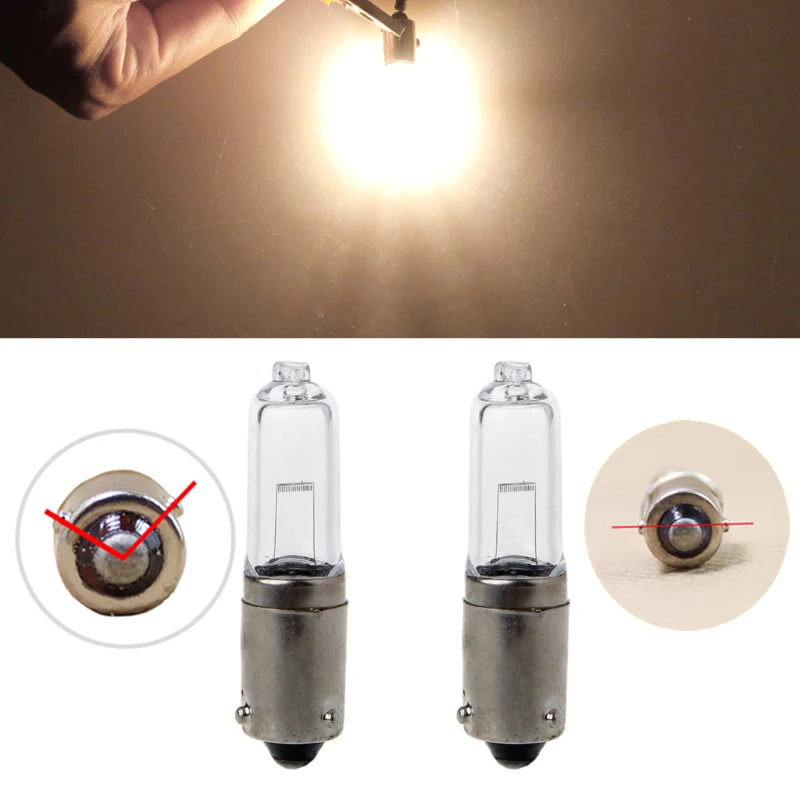 

2Pcs H21w Halogen Bulb Standby Lamp Fog Light Car Light Flat Foot Tilt Foot White Light 12V 1.9A 250LM