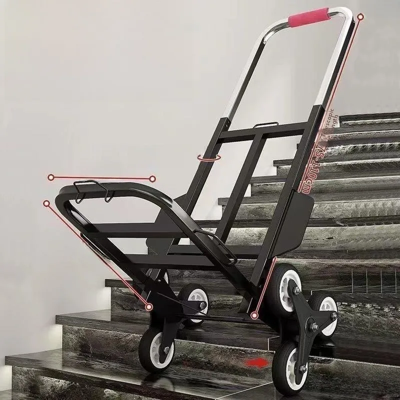 

Усиленная ручная тележка-прилавок для продажи овощей, портативная, для подъема по лестнице, из нержавеющей стали