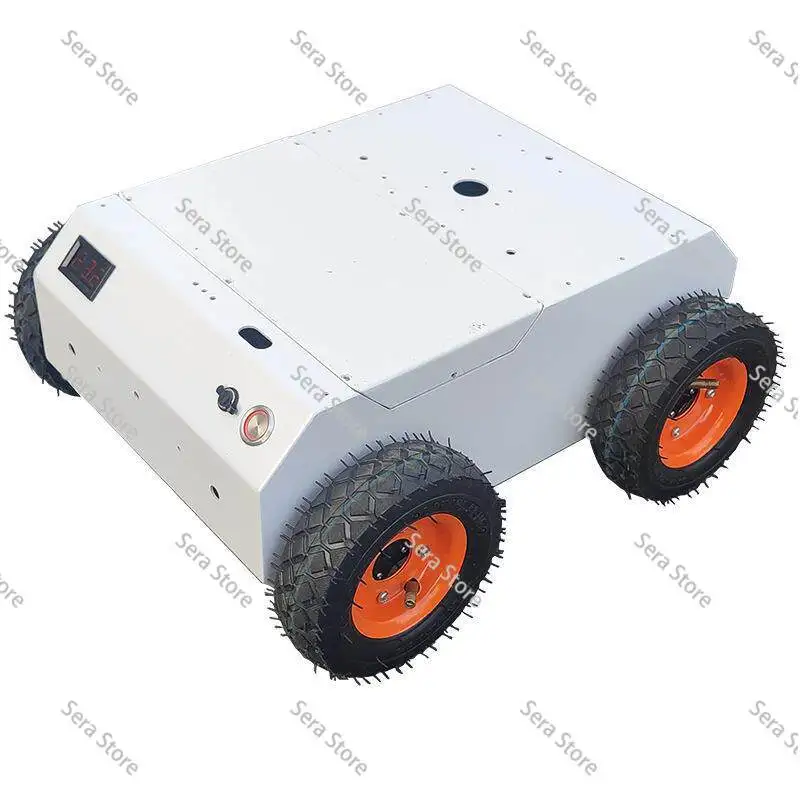 4-Wheel Drive Robot Chassis - Encoder Motor Metal Chassis Pneumatic Tires for RC Car Heavy Load