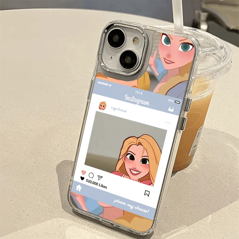 Disneys Princess Blond Hair Girl Phone Case For iPhone 15 14 13 12 11 Pro Max 7 8 Plus XR XS MAX Y2K Cute Beautiful Back Cover