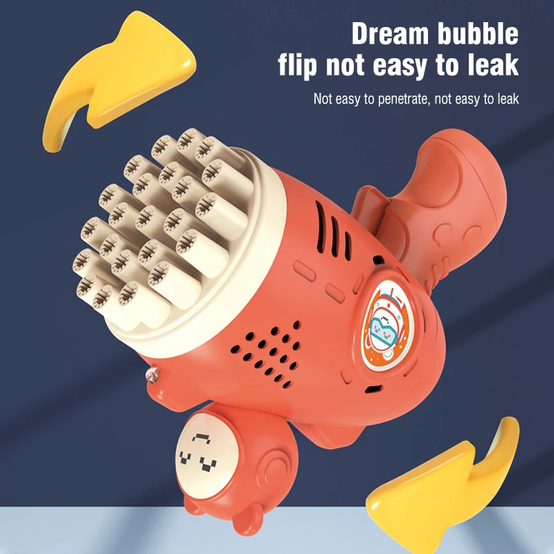 23 Hole Space Bear Bubble Gun Machine Toys Soap Blower Bubble Guns Outdoor Game Bubble Maker Toy for Children Kids Boy Girl Gift