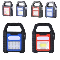 Portable Solar Lantern COB LED Work Lamp Waterproof Emergency Spotlight USB Rechargeable Hand lamp for Outdoor Hiking Camping