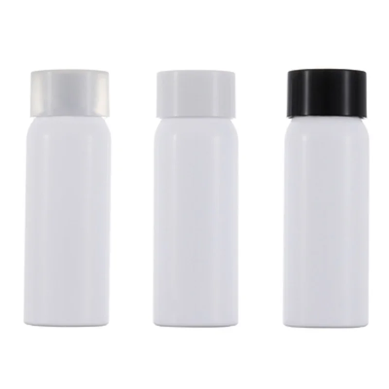 

30Pcs Plastic Toner Bottle White 100ml Empty Round Shoulder PET Cosmetic Packing Refillable Bottle Screw Lid With Inner Plug