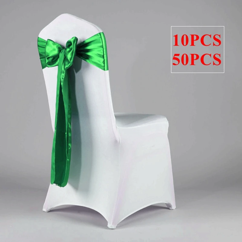 

15x275cm Satin Wedding Chair Sash Bow Tie Satin Ribbon Chair Bands for Wedding Chair Cover Decoration Hotel Party Supplies