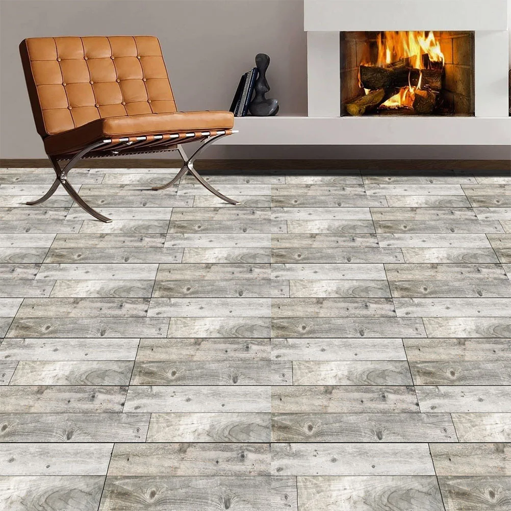 5 قطعة ملصق أرضية من الخشب الحبوب قابل للتقشير واللصق PVC ألواح أرضية ذاتية اللصق لديكور المنزل وغرفة النوم وغرفة المعيشة سهلة القطع