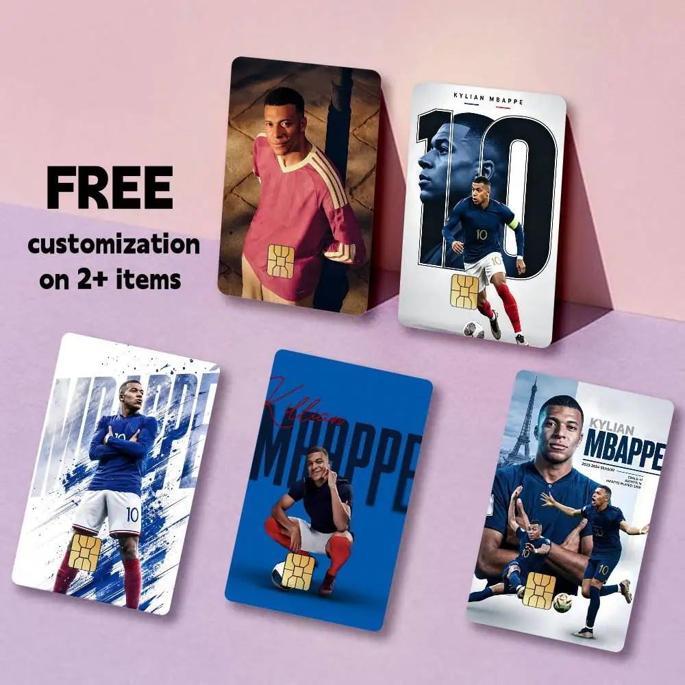 Kyky K-Kylian NO-10 M-Mbappe Card Stickers for Bank Access Protective Waterproof Film Cover Sticker Gift