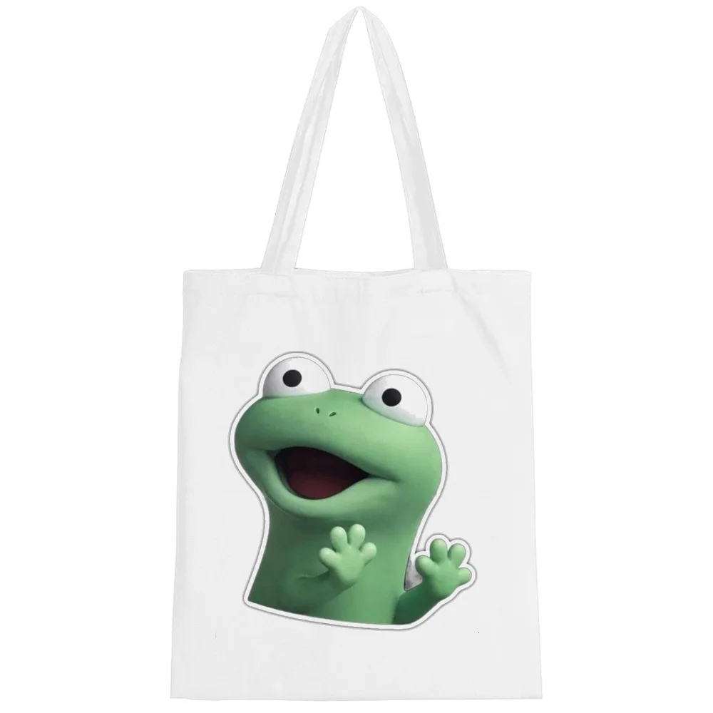 Lizard tote bag shopper bolsas de tela y2k grocery canvas  woman