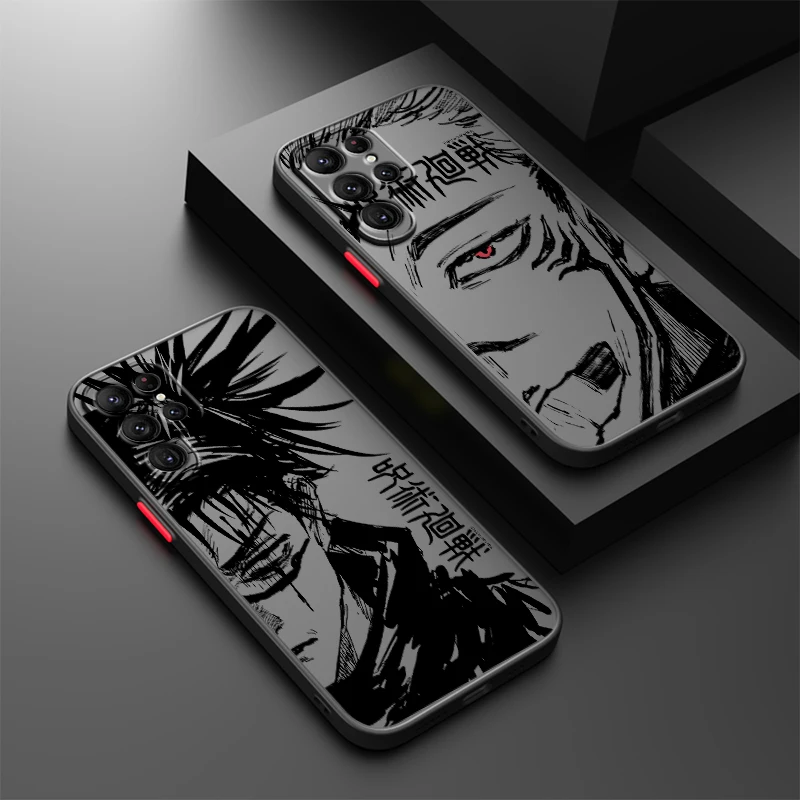 Jujutsu Kaisen Anime For Samsung S24 S23 S22 S21 S20 S10 FE Note 20 10 Ultra Lite Plus Frosted Translucent Phone Case