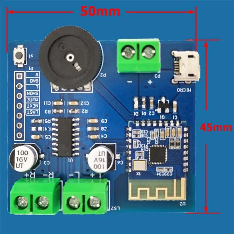 A29F-Bluetooth Módulo de Áudio Bluetooth 4.2 5Wx2 Potência Lossless Dual Channel Estéreo Baixa Potência Multifuncional Módulo Portátil Fácil T