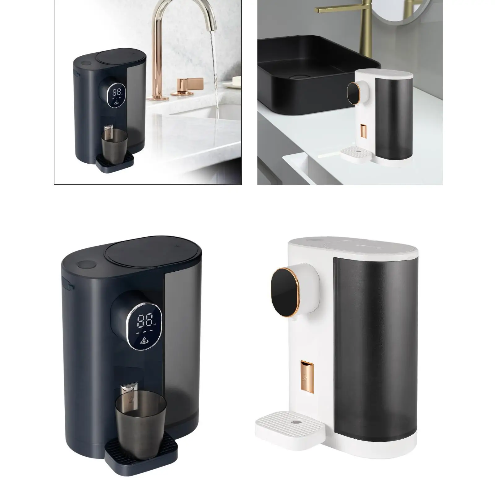 

Mouthwash Dispenser LED Display Mouth Wash Dispenser for Home Kitchen Cafe